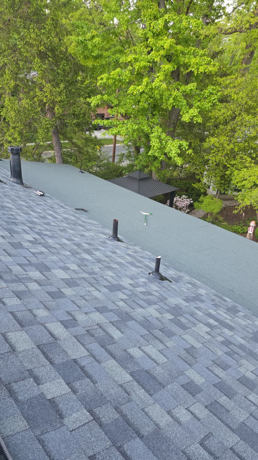 Completed roofing project